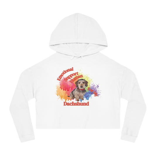 Emotional Support Human for my Dachshund cropped Hoodie