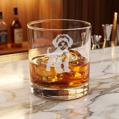 Doodle Engraved Whiskey Glass