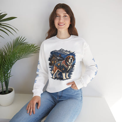 Saint Bernard Smoky Mountain Christmas Sweatshirt
