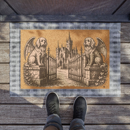 Maltese Gargoyle Angel Gothic Protector Welcome Mat