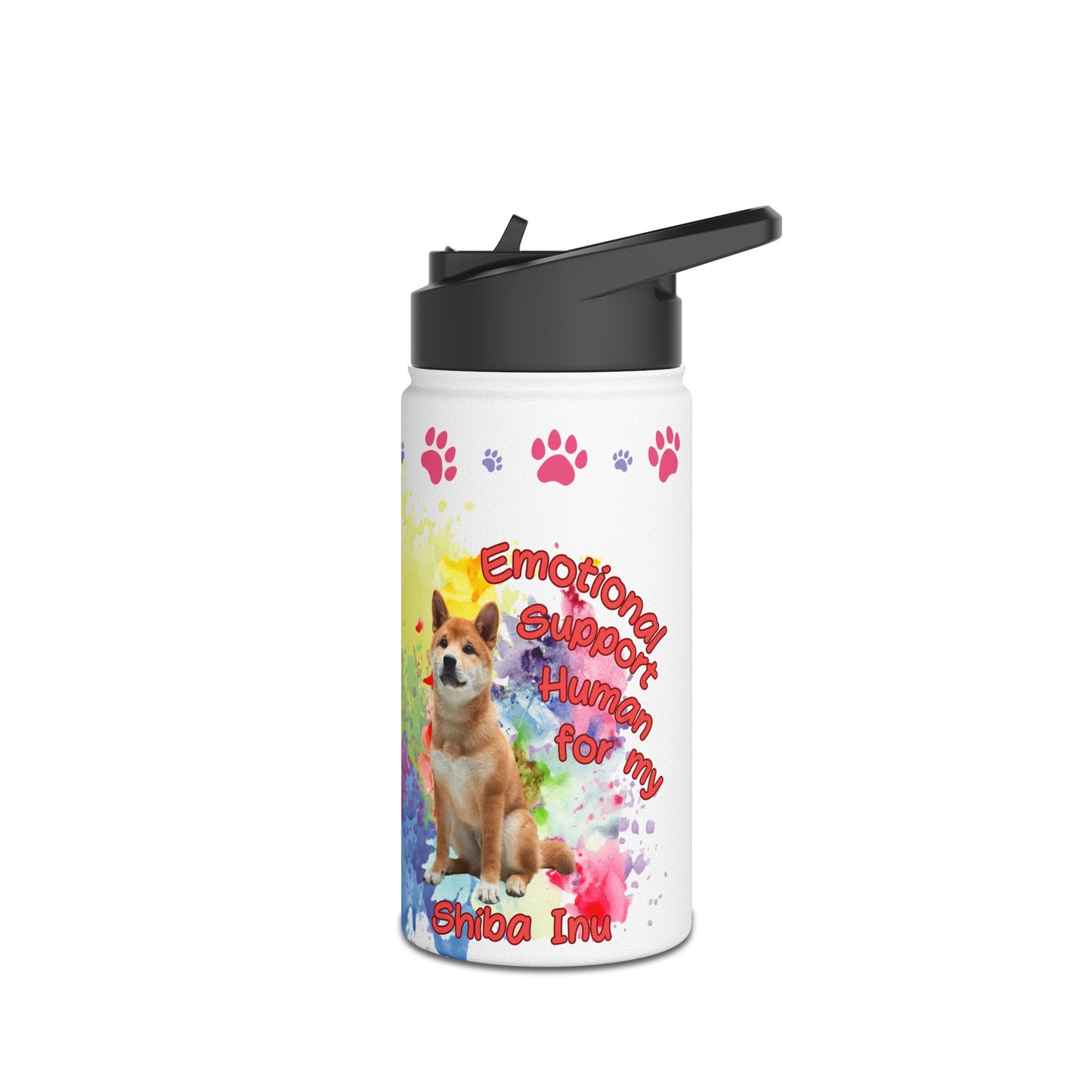 Emotional Support Human for my Shiba Inu Water Bottle