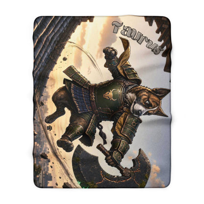 Taurus Boxer Warrior Sherpa Blanket