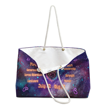 Celestial Zodiac Leo as Pug Weekender Bag _Dog Breed Zodiac