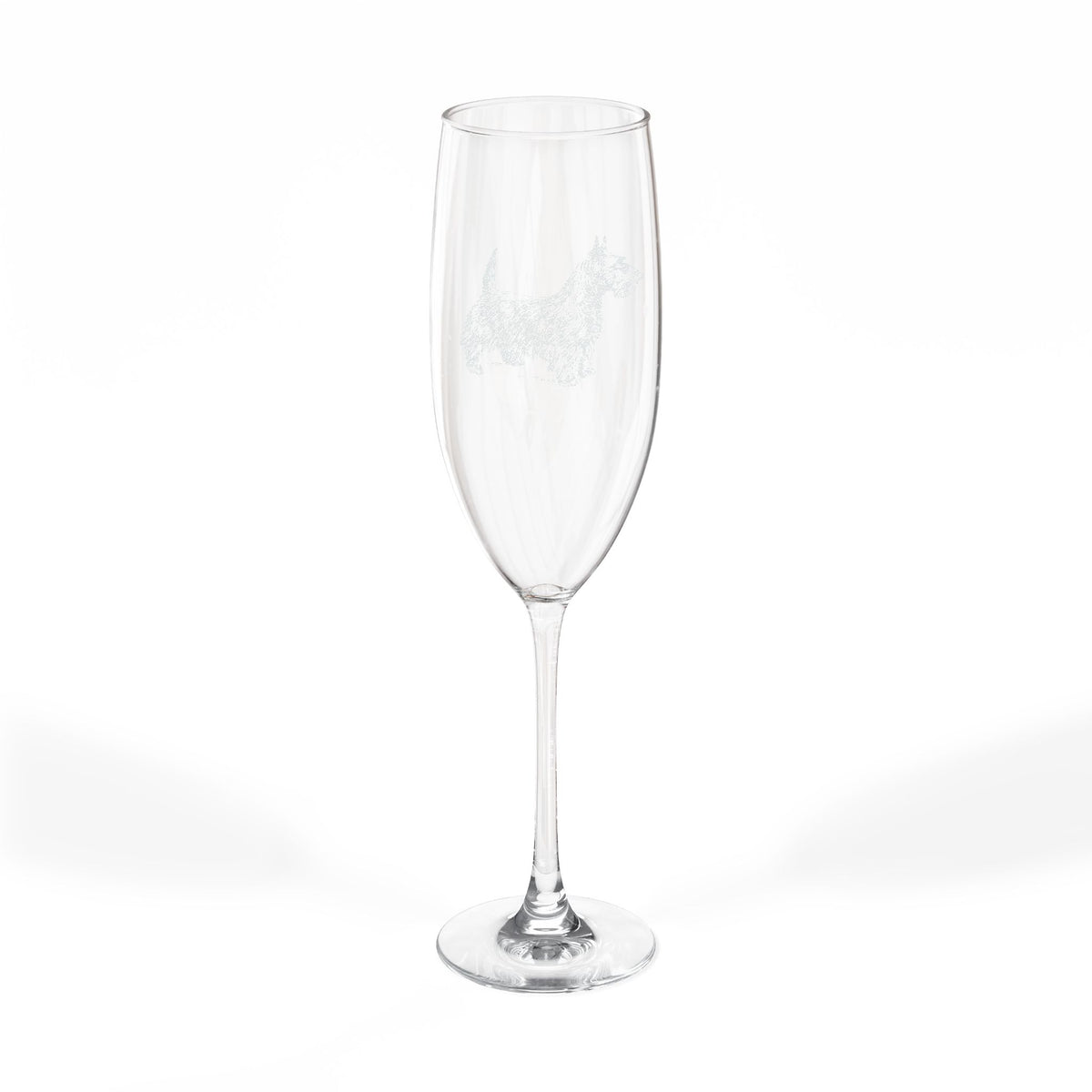 Scottish Terrier Engraved Champagne Flute