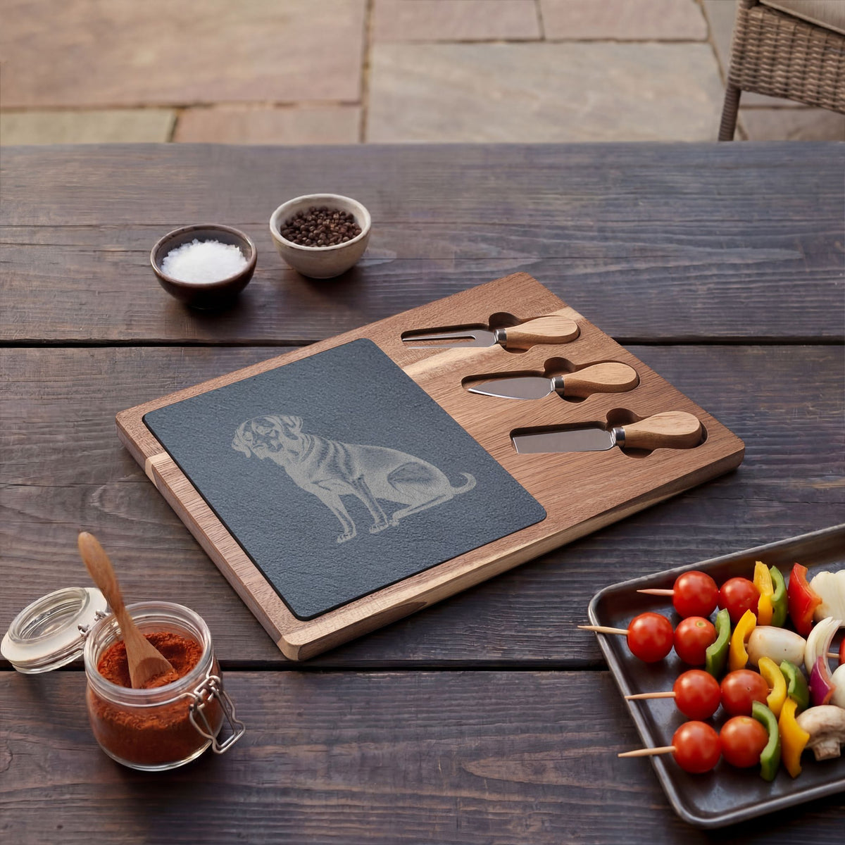 Black Lab Engraved Charcuterie Board, Dog Lover Cheese Board & Serving Platter