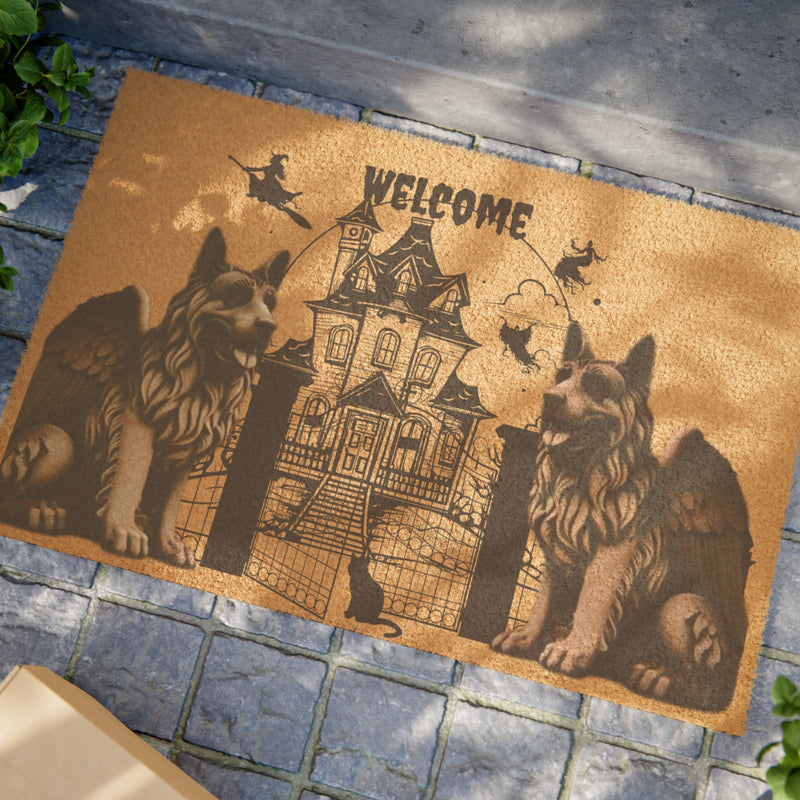 German Shepherd Guardian Angel Gargoyle Doormat