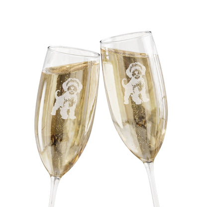 Doodle Engraved Champagne Flute