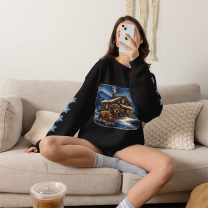Wirehaired Dachshund Smoky Mountain Christmas Sweatshirt