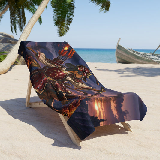 Sagittarius Dachshund Warrior Beach Towel