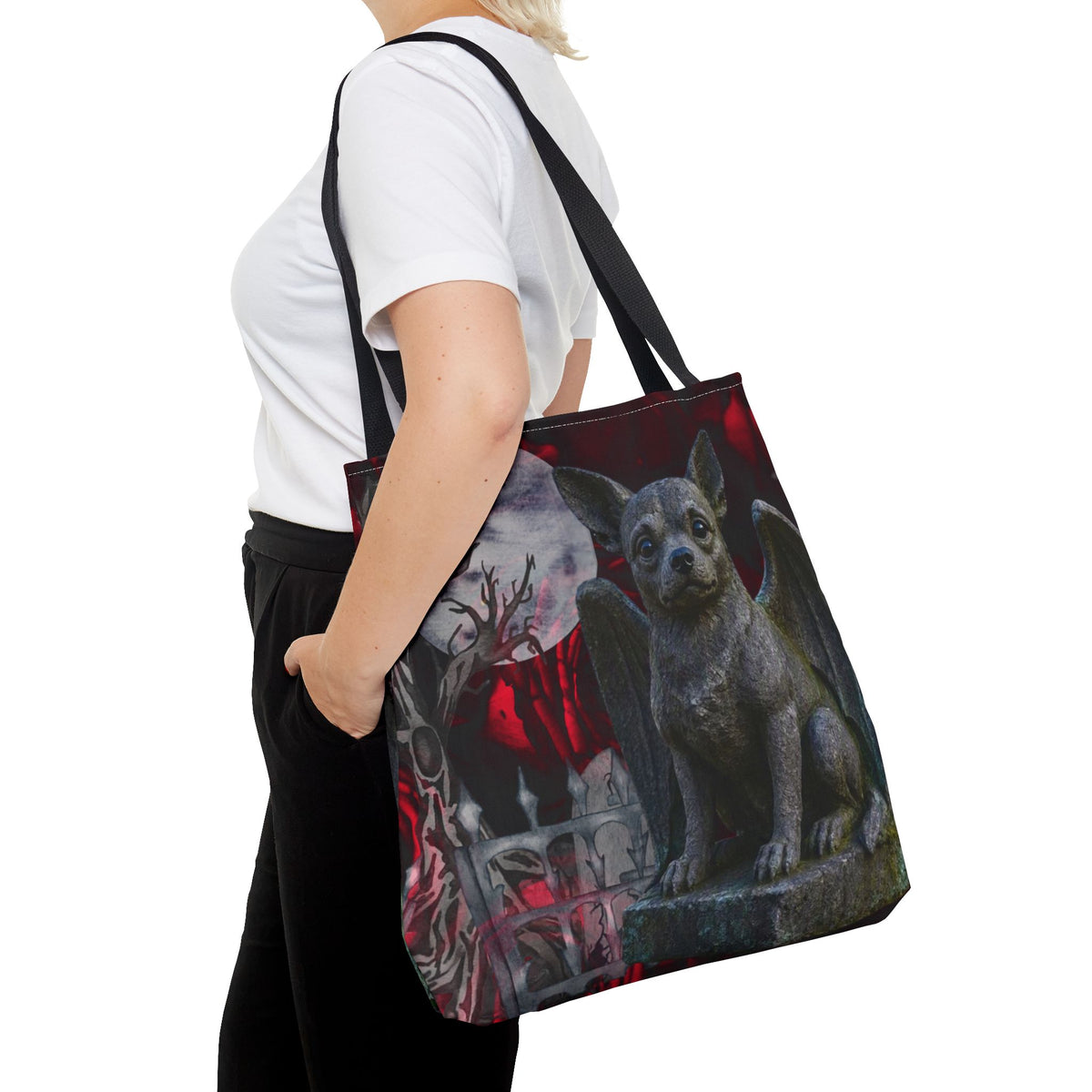Chihuahua Angelic Gargoyle Protector Tote Bag
