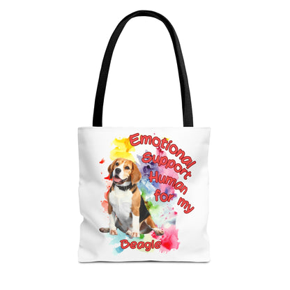 Emotional Support Human for my Beagle Tote Bag