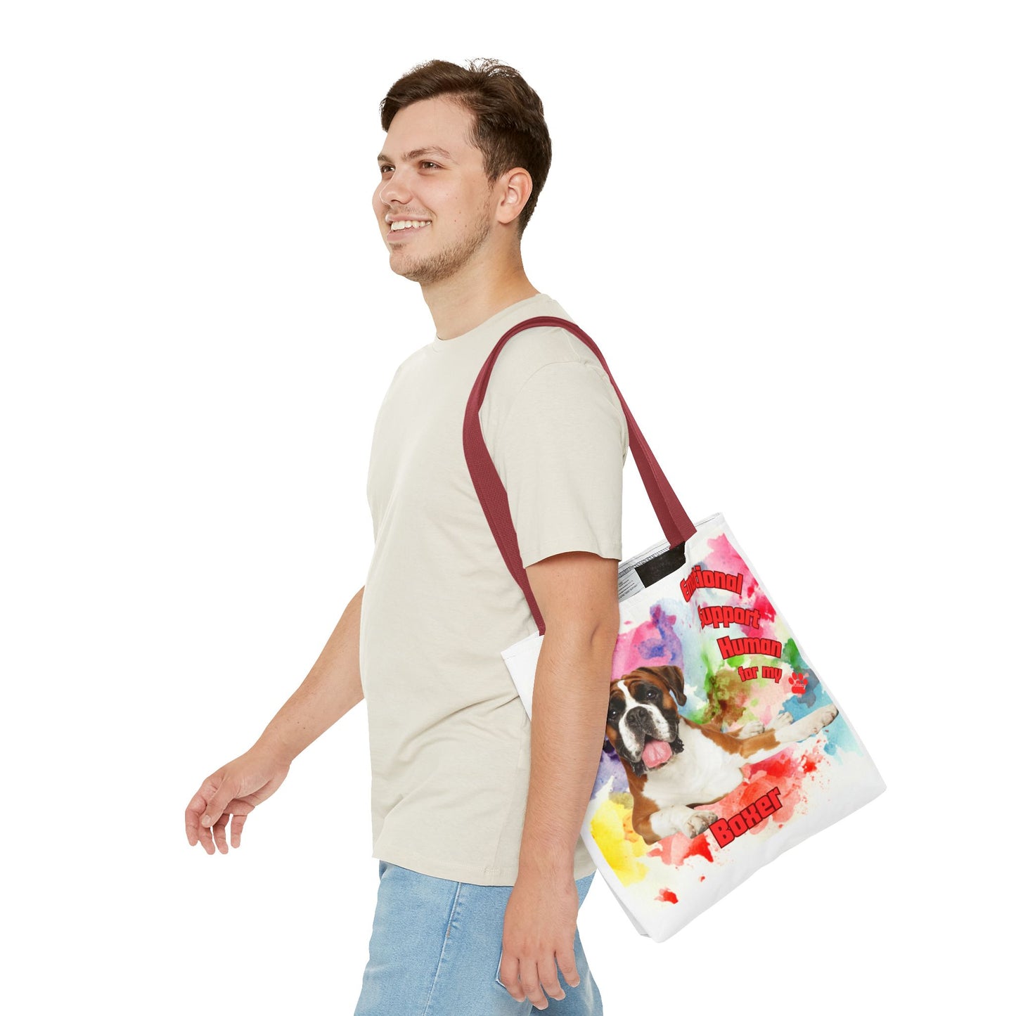 Emotional Support Human for my Boxer tote bag