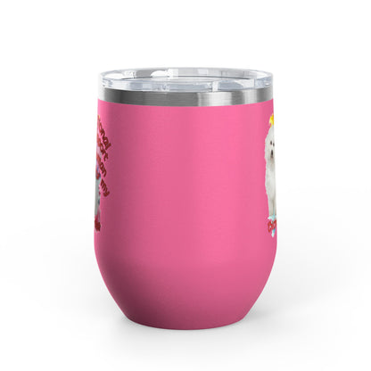 Emotional Support Human for my Bichon Frise Wine Tumbler