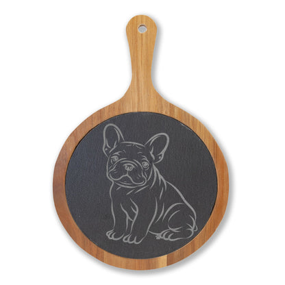 French Bulldog Engraved Charcuterie Board, Dog Lover Cheese Board & Serving Platter
