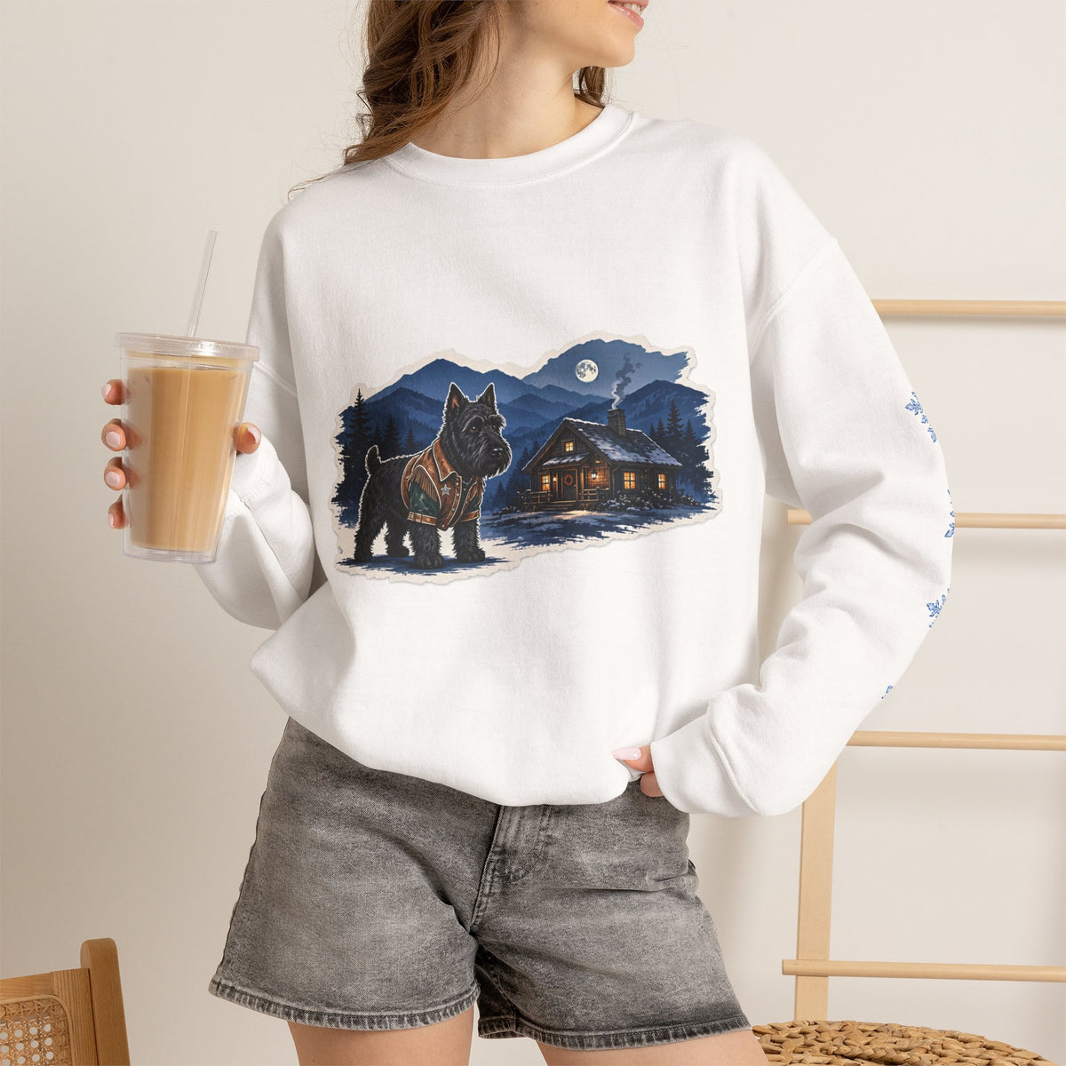 Scottish Terrier Smoky Mountain Christmas Sweatshirt