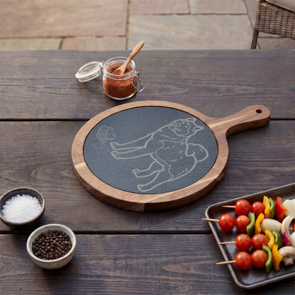 Shiba Inu Engraved Charcuterie Board, Dog Lover Cheese Board & Serving Platter