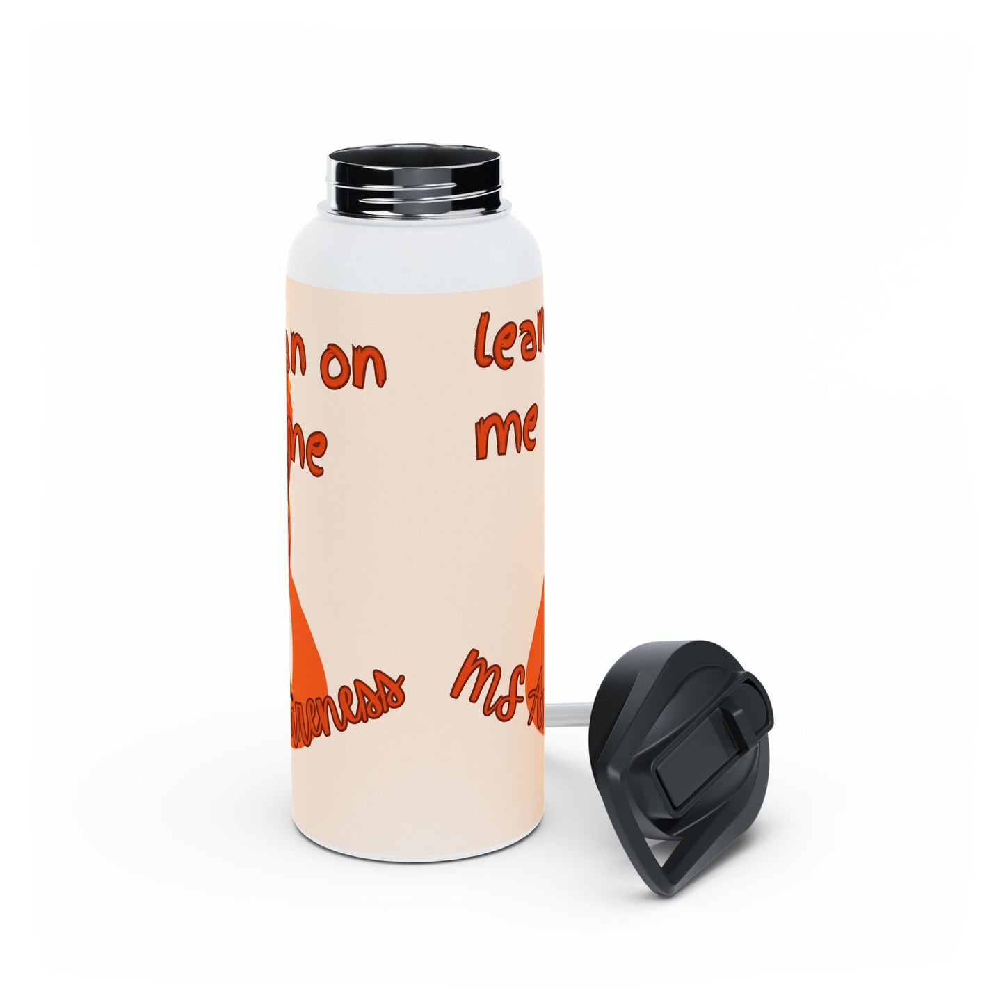 MS Awareness German shepherd "Lean on me" Stainless Steel Water Bottle