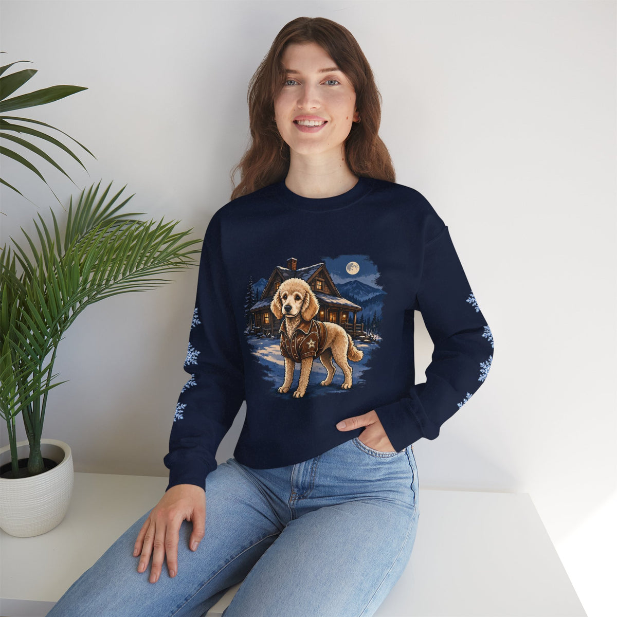 Standard Poodle Smoky Mountain Christmas Sweatshirt