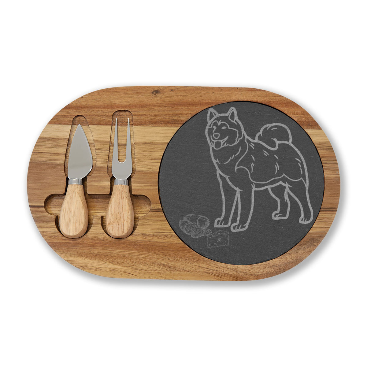 Shiba Inu Engraved Charcuterie Board, Dog Lover Cheese Board & Serving Platter