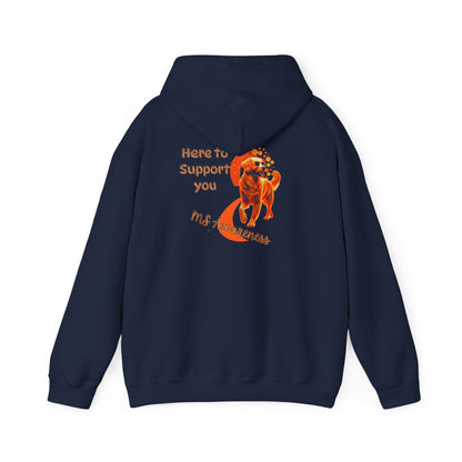 Golden Retriever "Here to Support You" MS Awareness Hoodie