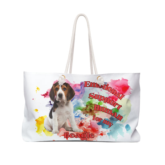 Emotional Support Human for my Beagle Weekender Bag