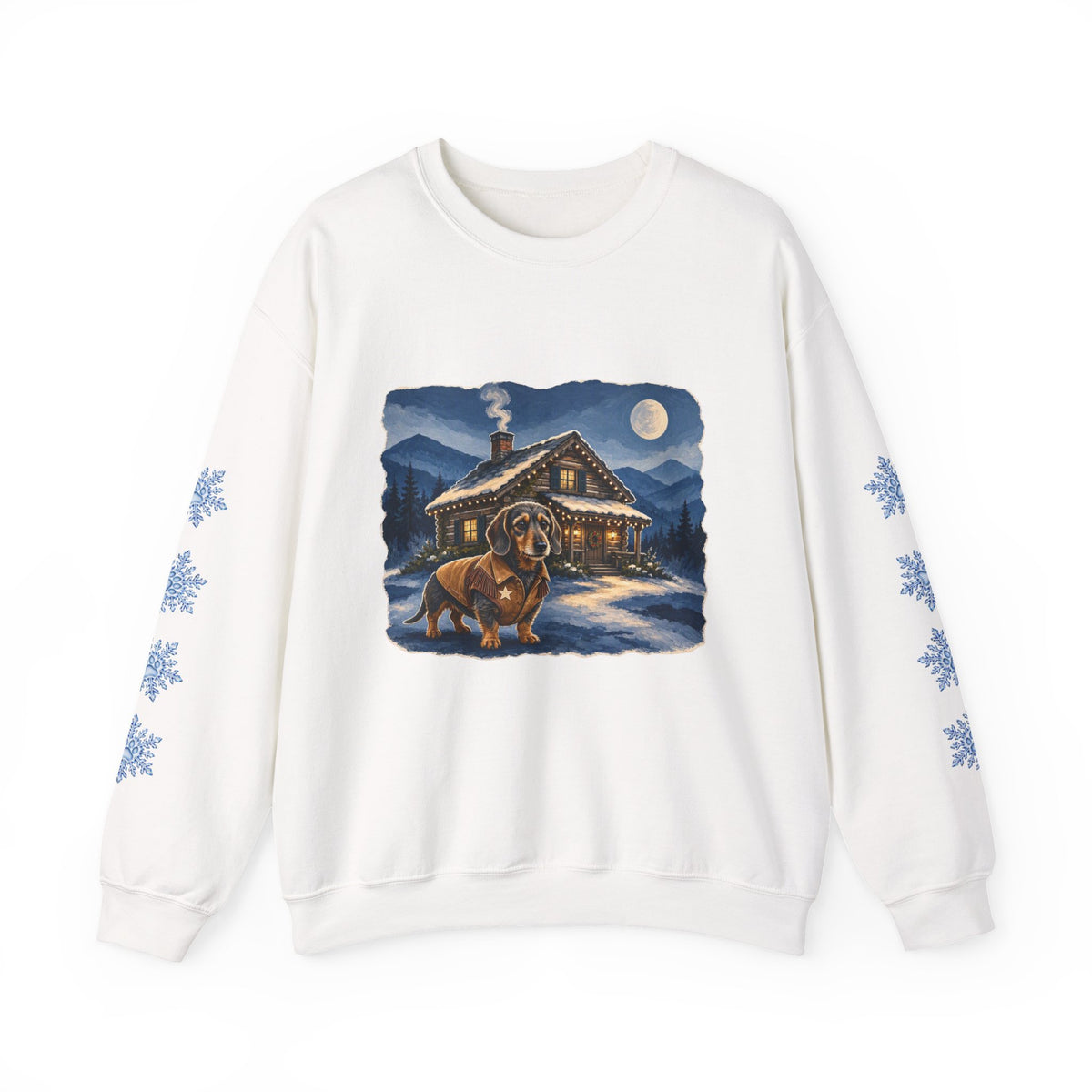 Wirehaired Dachshund Smoky Mountain Christmas Sweatshirt