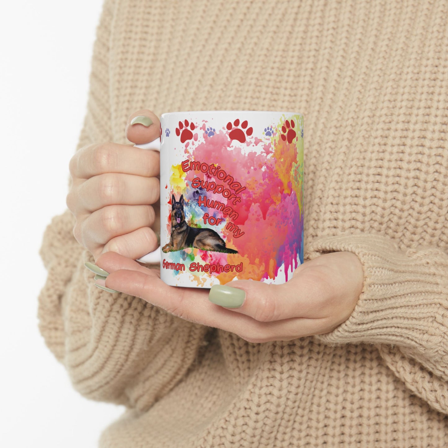 Emotional Support Human for my German Shepherd Coffee Mug
