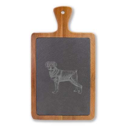 Rottweiler Engraved Charcuterie Board, Dog Lover Cheese Board & Serving Platter