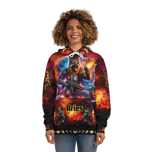 Cosmic Aries Hoodie - Bad Ass Zodiac Graphic Sweatshirt