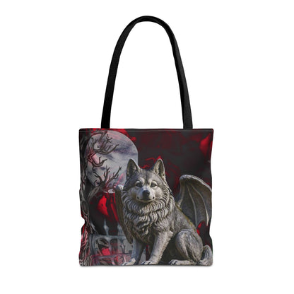 Pomsky Angelic Gargoyle Protector Tote Bag