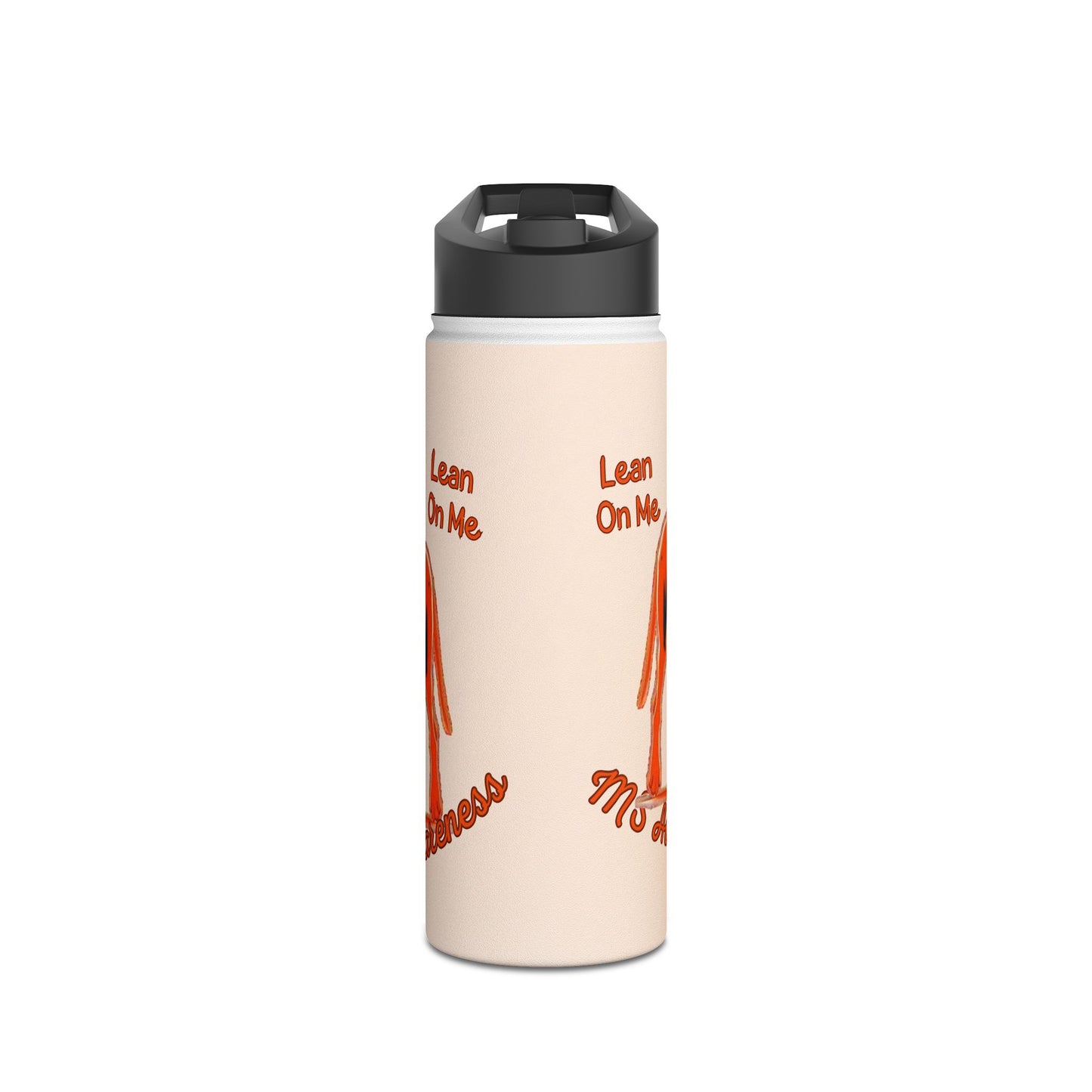Great Dane "Lean on Me" MS Awareness Stainless Steel Water Bottle