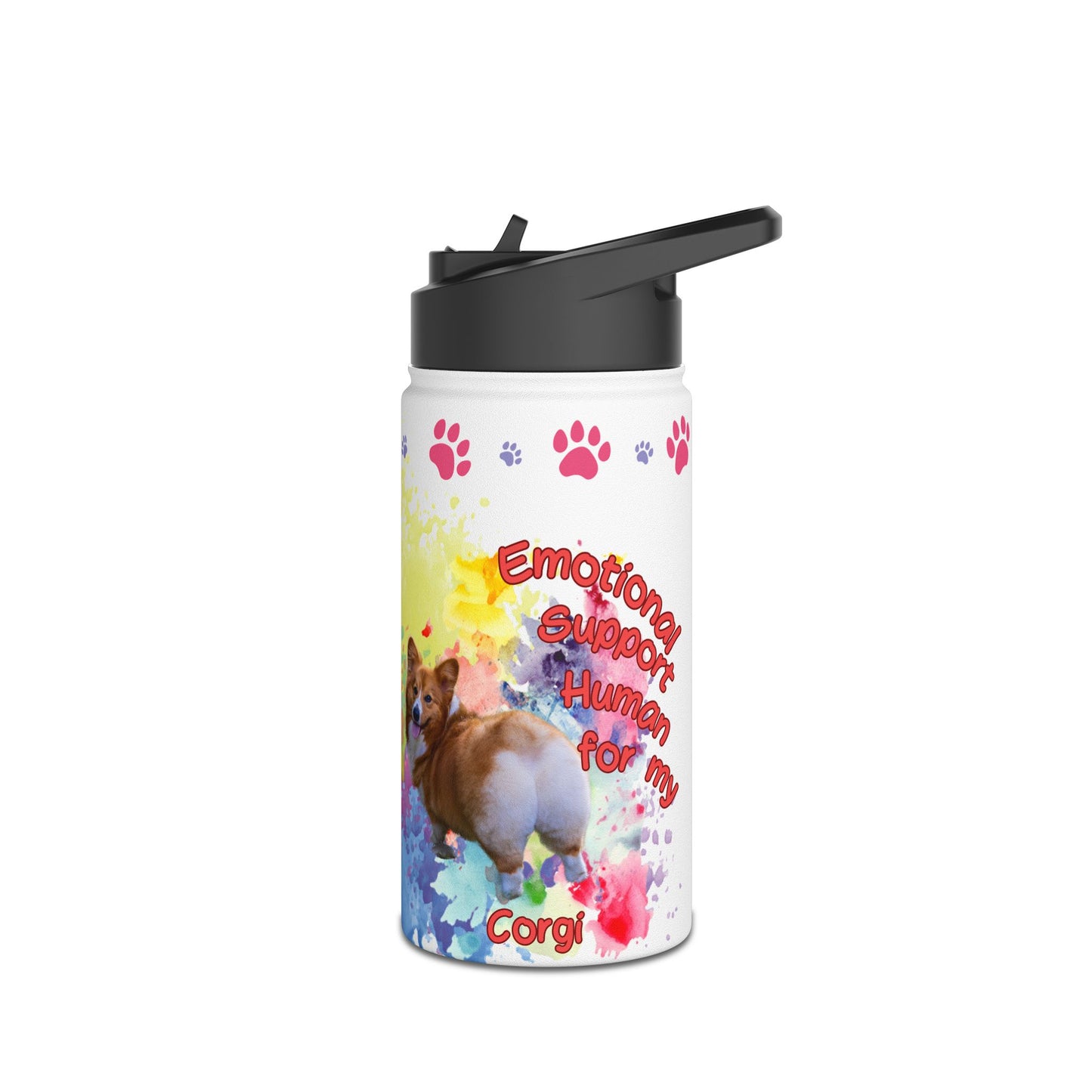Emotional Support Human for my Corgi Sports Water Bottle