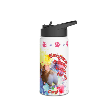Emotional Support Human for my Corgi Sports Water Bottle