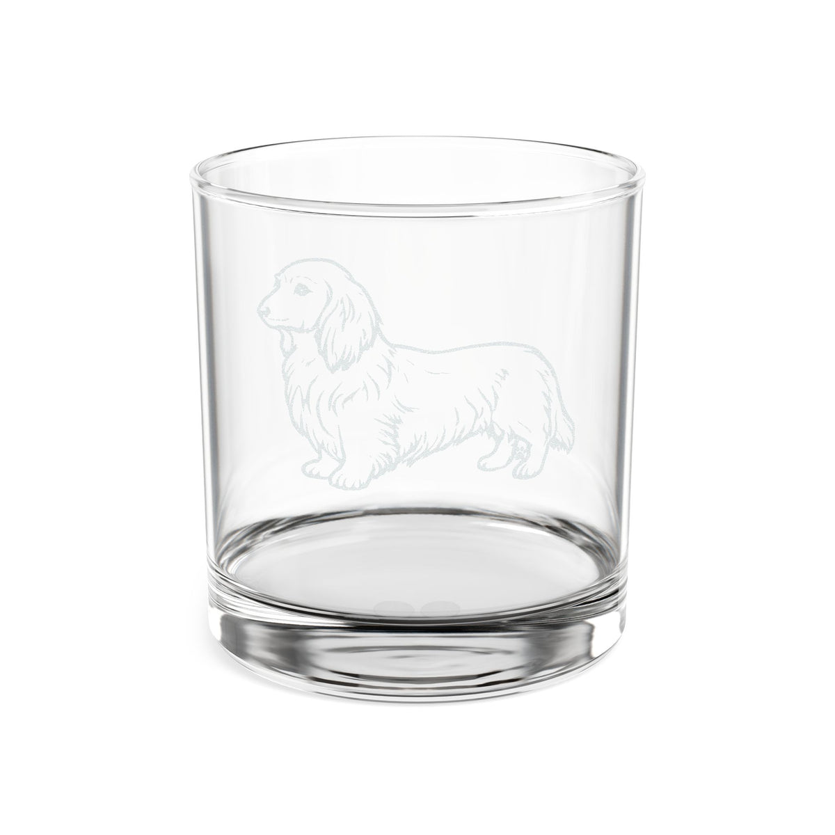 Dachshund, Long Hair Engraved Whiskey Glass