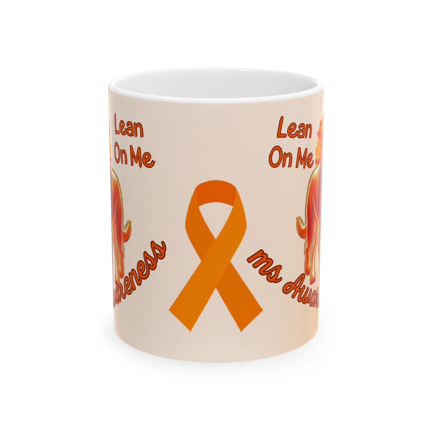 Labrador Retriever MS Awareness Ceramic Mug - "Lean on Me" Mobility Service Dog Coffee Cup