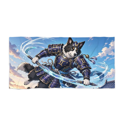 Gemini Border Collie Warrior Beach Towel