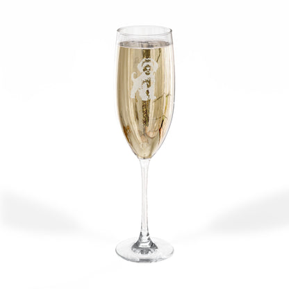 Doodle Engraved Champagne Flute