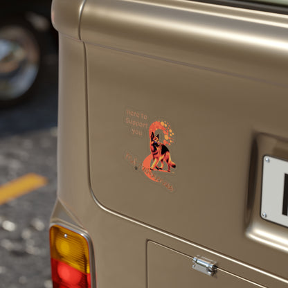 German Shepherd "Here to Support You" MS Awareness Sticker
