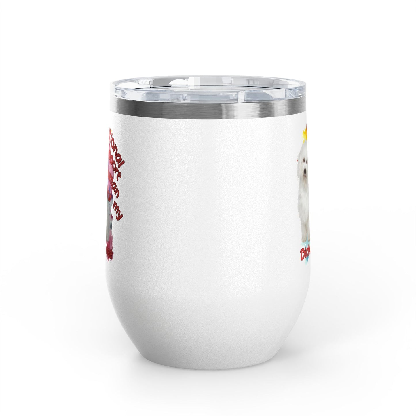 Emotional Support Human for my Bichon Frise Wine Tumbler