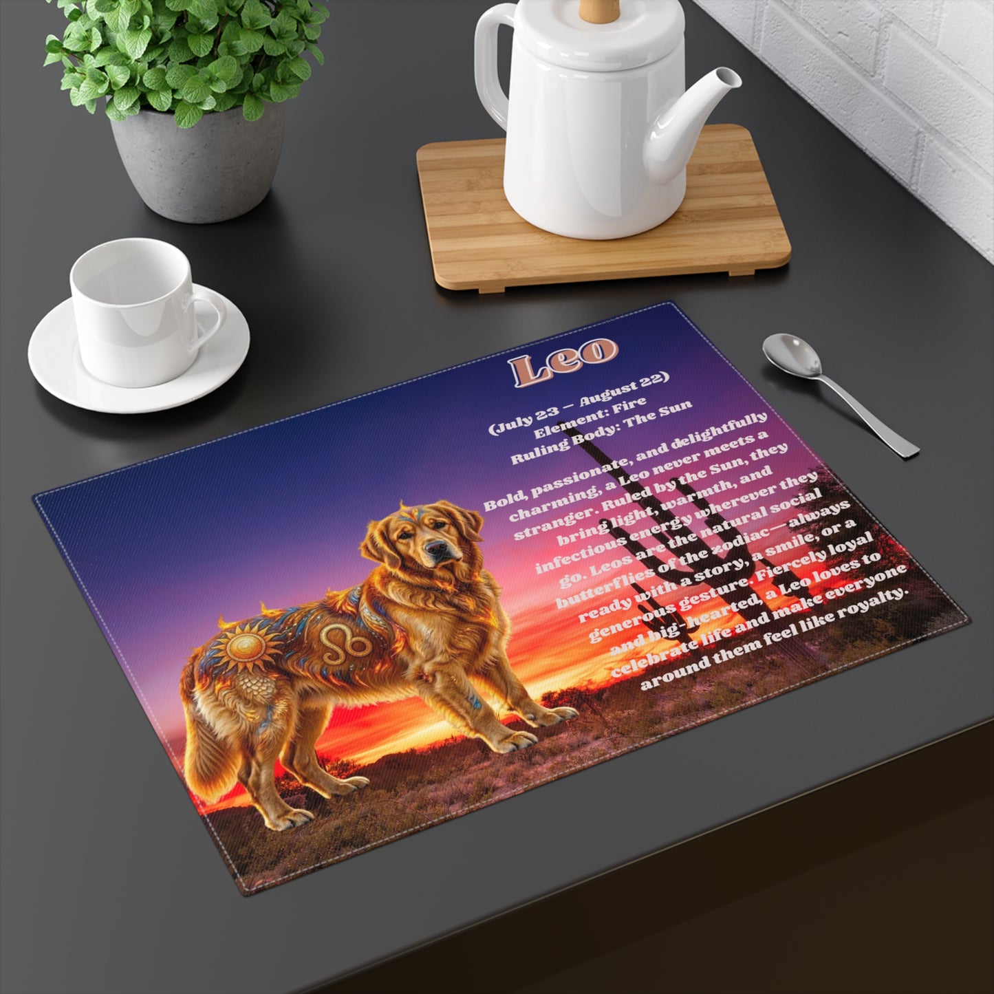 Golden Retriever Leo Elements Placemat