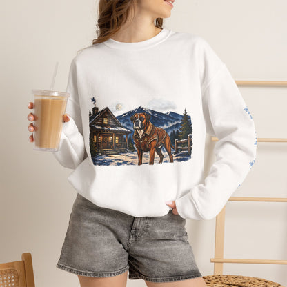 Boxer Smoky Mountain Christmas Sweatshirt