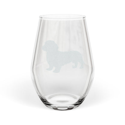 Wire Hair Dachshund Sketch and Serve Engraved Stemless Wineglass