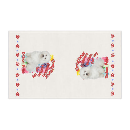 Emotional Support Human for My Bichon Frise Tea Towel