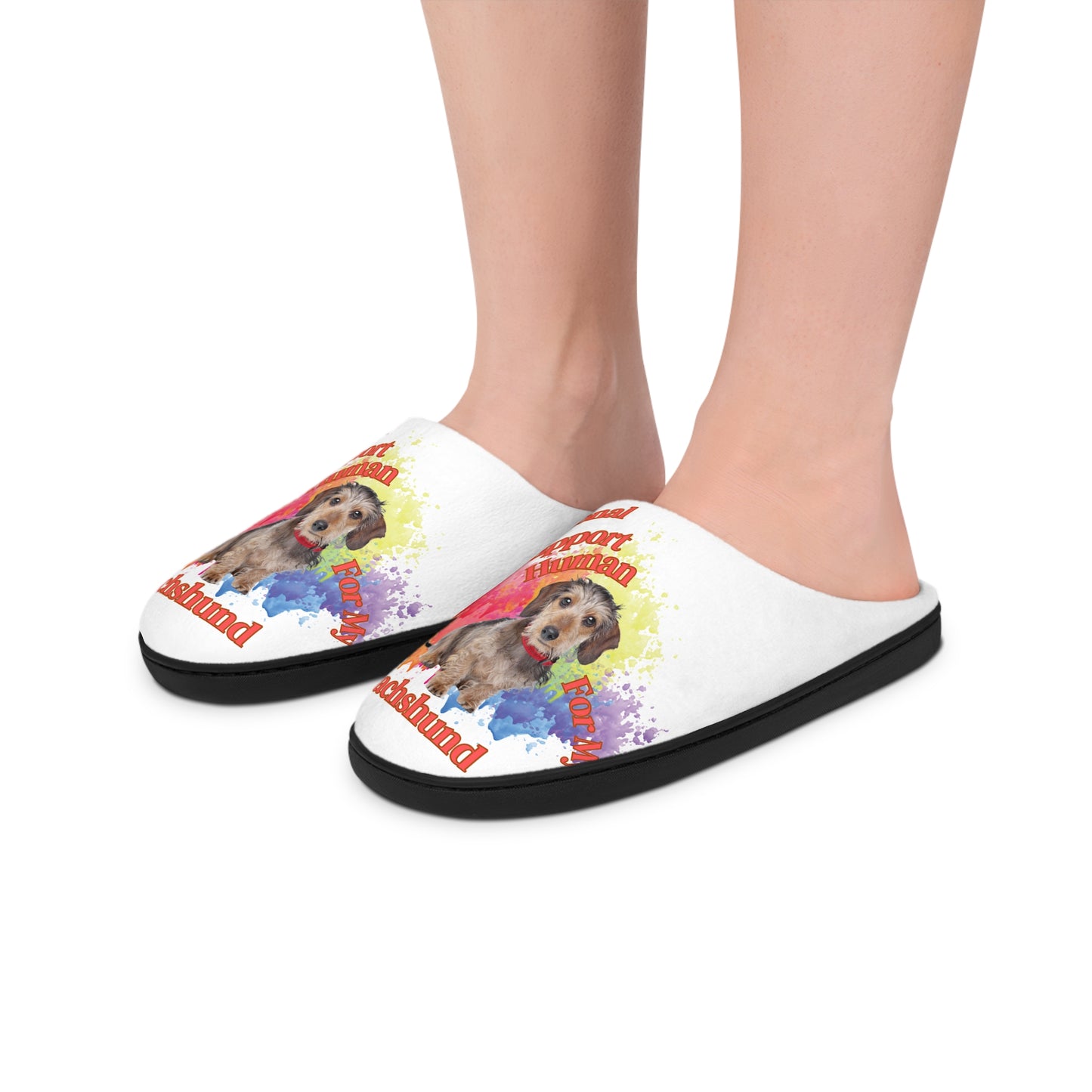 Emotional Support Human for my Wirehaired Dachshund Slippers