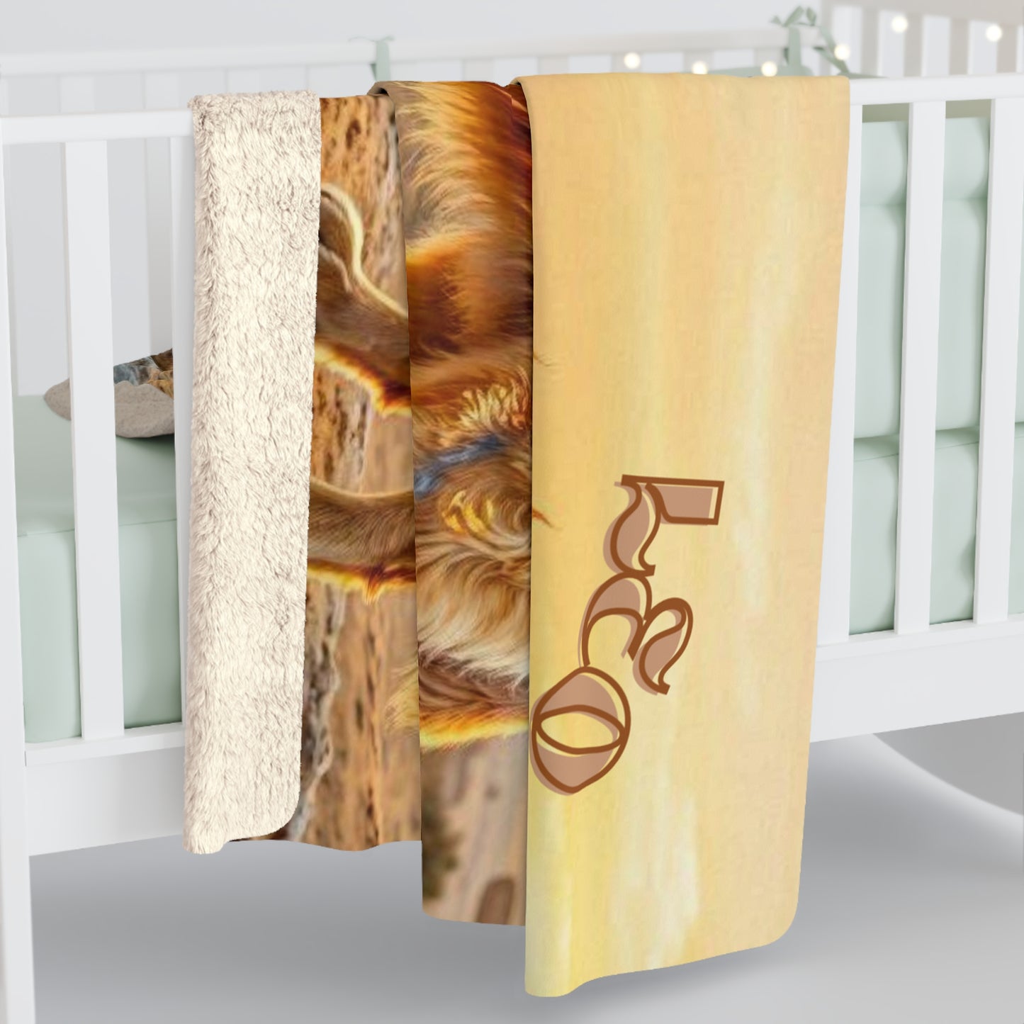 Leo Elemental Golden Retriever Sherpa Blanket | Fire Zodiac Dog Fleece Throw | Warm Cozy Dog Lover Gift | Astrology Bed & Couch Throw