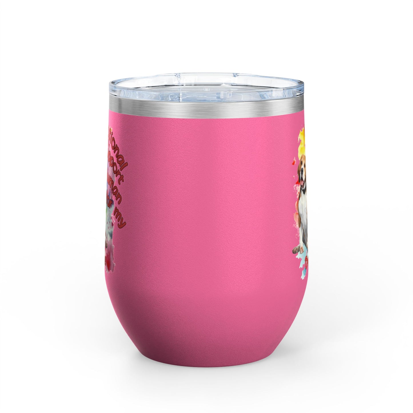 Emotional Support Human for my Beagle Wine Tumbler