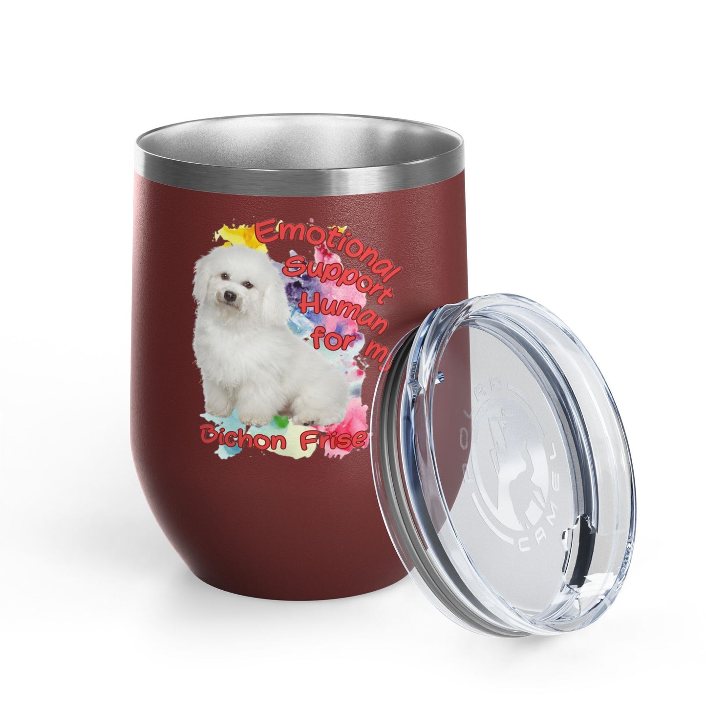Emotional Support Human for my Bichon Frise Wine Tumbler