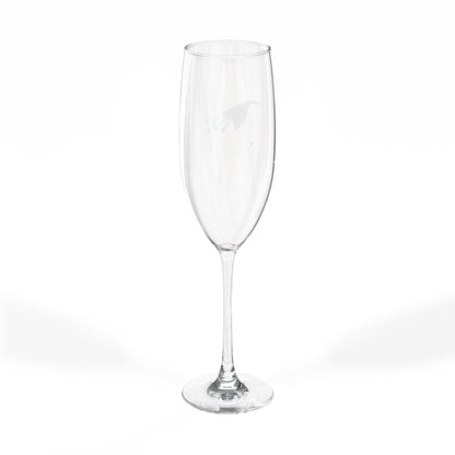 Beagle Engraved Champagne Flute
