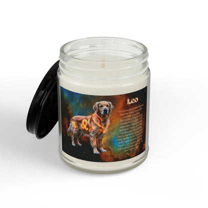 Golden Retriever Leo Zodiac Scented Soy Candle - Celestial Astrology Gift