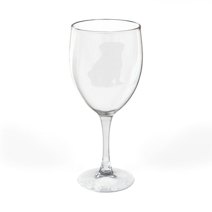 Pug Engraved Wine Glass